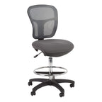 Norwood Commercial Furniture Adjustable-Height Office Mesh Drafting Chair with Chrome Footrest Ring & Optional Arms