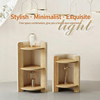 3-Tier Side Table with Open Shelves, Small End Table for Living Room Bedroom Bathroom, Space-Saving Nightstand for Small Spaces, Easy No Tools Assembly