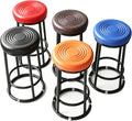 48cm, 63cm, 78cm, Thick Round Stools, Home Office Desk Chair, Metal Frame Side Chair, for Tea, Coffee Shops, Restaurants, Bars, Studios, Supermarkets(Browns,68cm/27in)