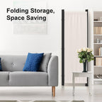 Room Divider 4 Panel Partition Room Dividers & Folding Privacy Screens w/ 3 Metal Feet,88" W Portable Wall Doubles as a Dressing Screen Wall Divider for Office Bedroom Children's Room,White