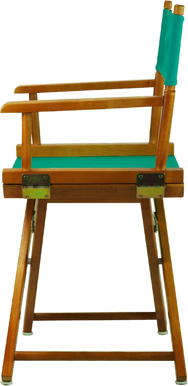 Casual Home 18" Director's Chair Honey Oak Frame with Teal Canvas