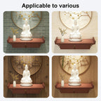 Wall-Mounted Shrine Altar, Prayer Meditation Table with Retractable Pull Plate, Buddha Shelf Statue Stand for Home, Office, Studio, Yoga(Red,15.7 * 9.1in)