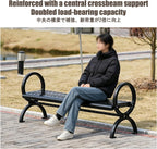Garden Benches for Outdoors, Front Porch Benches Outdoor, Easy to Assemble, Suitable for Patios, Porches, Poolside Areas, Courtyards, and Balconies.(150 * 60 * 40CM)