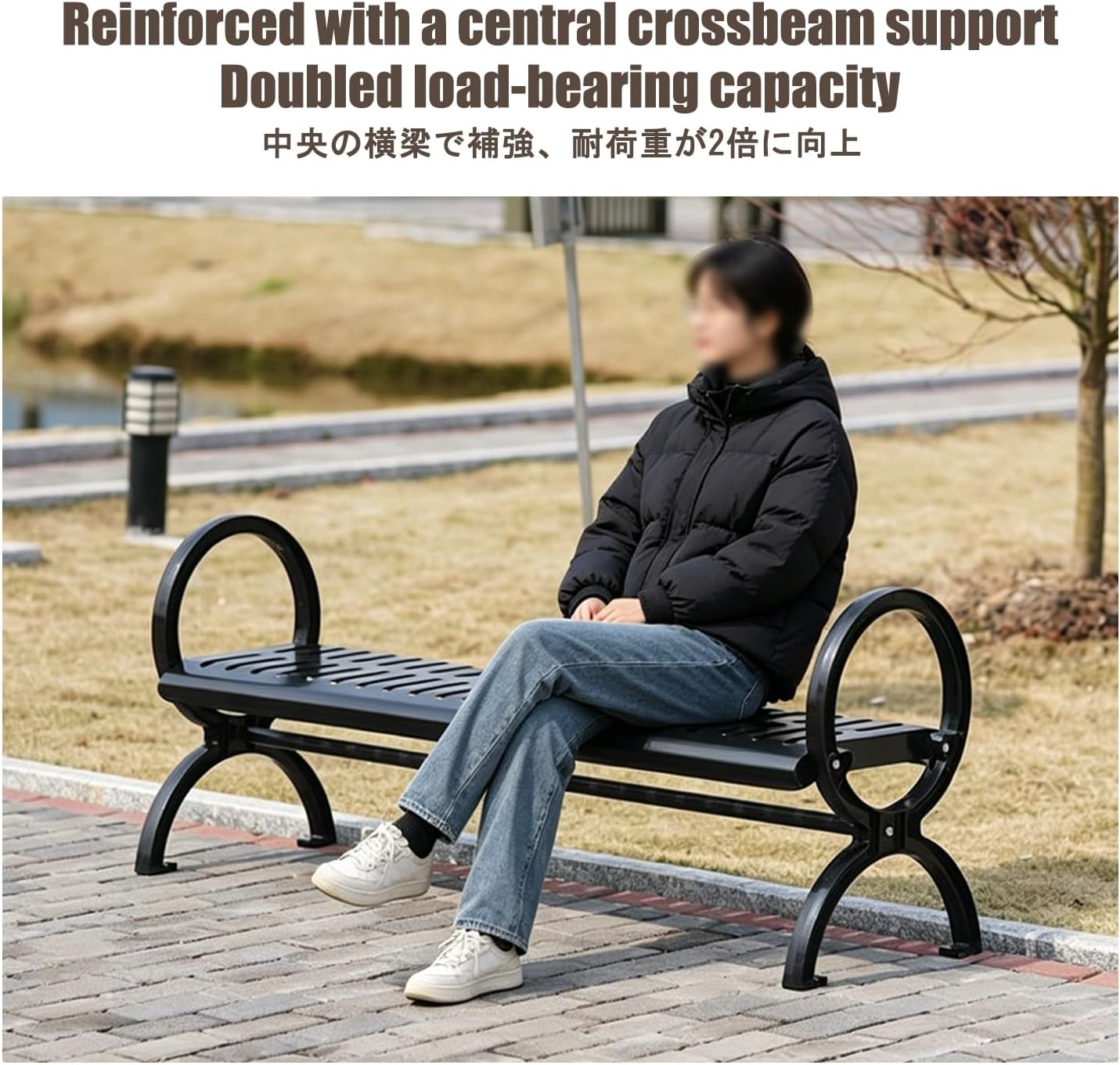 Garden Benches for Outdoors, Front Porch Benches Outdoor, Easy to Assemble, Suitable for Patios, Porches, Poolside Areas, Courtyards, and Balconies.(150 * 60 * 40CM)