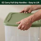 Large Clear Plastic Storage Bins with Lids, 120 Quart Heavy Duty Storage Totes with EZ Carry Handles, Stackable Extra Large Storage Containers for Garage, Closet, Basement Organization