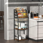 Trapezoid Liquor Wine Rack - Stepped Freestanding Design for Home - Fits Living RoomCorners (Whiskey & Wine Storage)