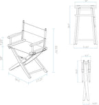 Casual Home American Trails Extra-Wide Premium Directors Chair 18" H Classic Height Natural Frame Hunter Green Canvas