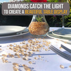 Luxury Gold Party Decorations; Sparkling Diamond Confetti, Table Decor & Vase Filler for Elegant Wedding Centerpiece Arrangements