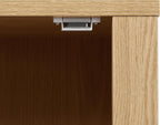 Crosley Furniture Savannah Linen Storage Cabinet, Laundry Room, Bathroom Organizer with Shelves, Natural