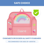 Delta Children Personalized Mix & Match Cozee Kids Chair with Interchangeable Patches, Rainbow