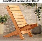 Wooden Outdoor Garden Bench，Outdoor Patio Lounge Chair,Detachable, Suitable for Patios, Backyards, Porches, and Poolside Areas(White)