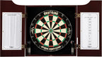 Viper Hudson Solid Wood Cabinet for Sisal/Bristle Steel Tip Dartboard with Dry Erase Scoreboard and Out-Chart, Mahogany Finish