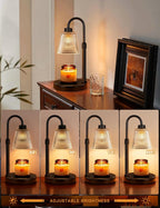 Innqoo Candle Warmer Lamp with Timer, Dimmable Candle Warmer for Jar Candles, Height Adjustable Wax Melts Warmer, Birthday Gifts for Women Mom, House Warming Gifts New Home Decor