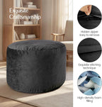 4FT Bean Bag Chair for Adults, Large Bean Bag with Filling, Memory Foam Bean Bags with Ultra Soft Washable Dutch Velvet Cover, Beanbag for Living Room, Bedroom and Gaming Room - Black