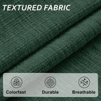 Basic Beyond Chair Cushions for Dining Chairs with Ties and Removable Cover, 2" Thick Seat Cushions for Kitchen Chairs, Set of 4, 17" x 16", Forest Green