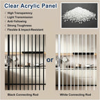 Clear Panel Accordion Door for Kitchen Bedroom, Folding Room Divider with Aluminum Frame, Interior Privacy Door for Laundry Closet(60x210cm(24"x83"))