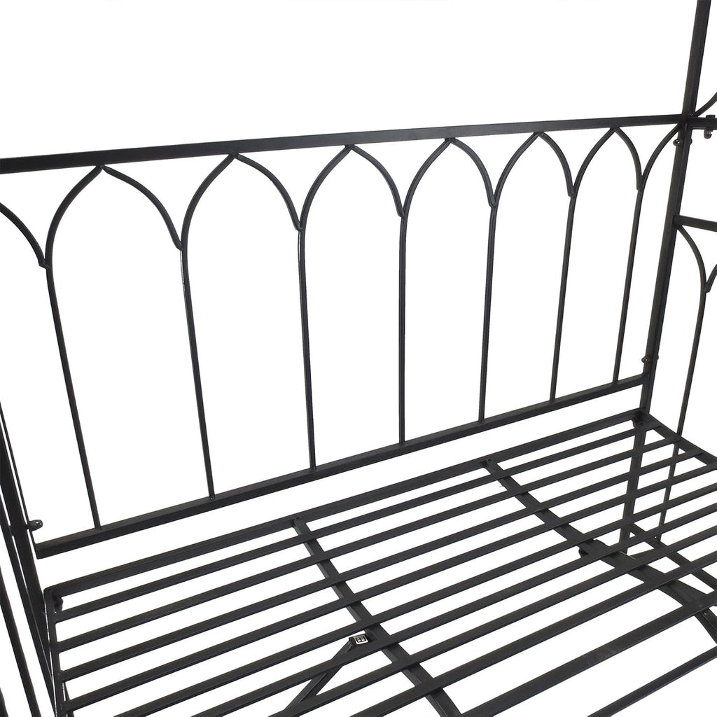 Metal Garden Arbor Bench with Trellis for Outdoor Seating