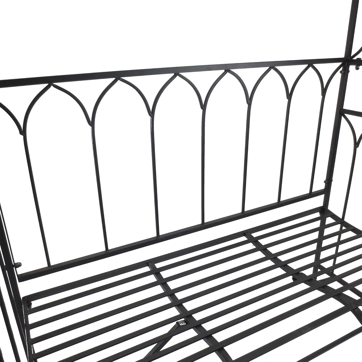 Metal Garden Arbor Bench with Trellis for Outdoor Seating