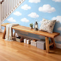 Reclaimed Elm Rustic Entry Way Benches Seat-Farmhouse Indoor Solid Wooden Noodle Bench,Maximum Load 880IB,Handcraft for Entryway Bedroom/Living Room/Dining Room