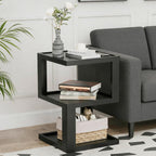 Small Side Table for Living Room, Wood Modern End Table Nightstand for Bedroom, 3-Tier Bedside Night Stand for Home Office Bathroom