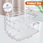 Acrylic 12 Bottle Capacity Coffee Syrup Organizer, 3-Tier Coffee Syrup Rack, Syrup Bottle Holder Stand for Coffee Bar Kitchen Countertop, Family Storage for Syrup Wine Dressing