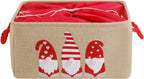 Christmas Baskets for Gifts Empty, Christmas Gnomes Basket, Large Gifts Bags for Holiday Ornaments Collapsible Storage Bins with Drawstring for Kidsroom