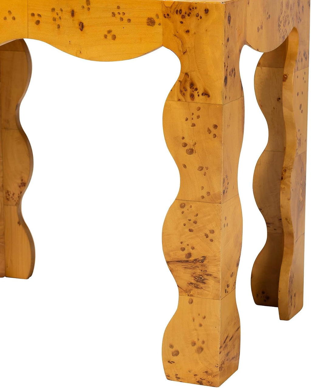 Bali & pari Huxley Modern and Contemporary Real Burl Wood End Table