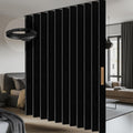 Room Divider Curtain Sets with Flexible Ceiling Track, Privacy Soundproof Curtain for Bedroom Office Patio Sliding Door(Black, W100 x L84, 1 Pack)
