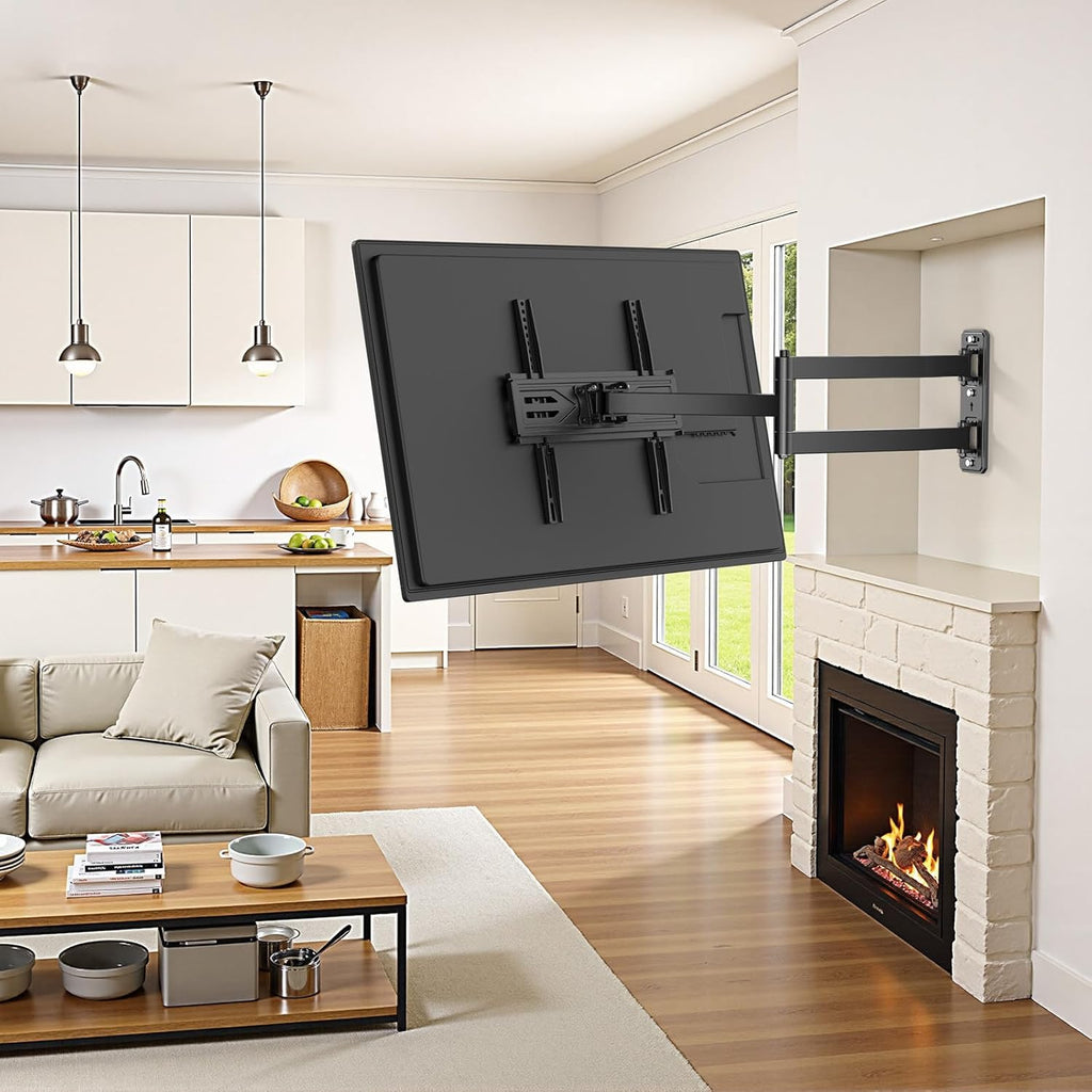 USX MOUNT Corner TV Wall Mount with 31.22" Long Arm for 26-65 Inch TVs up to 80 lbs, Full Motion TV Wall Mount Bracket with Swivel and Tilt, Max VESA 400x400mm fit Most 32 40 42 43 50 55 60 65 TVs