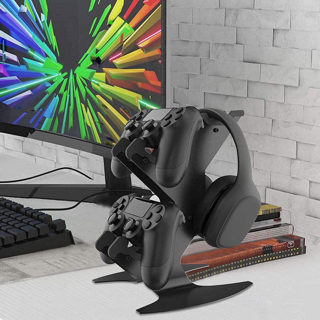 NBCP Controller Holder, Game Controller Rack Headset Stand for Xbox Series X S/Xbox one / PS5 / PS4 / NS/PC/Headset, Aluminum Metal Mount Universal Organizer for Video Game Accessories