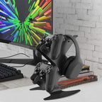 NBCP Controller Holder, Game Controller Rack Headset Stand for Xbox Series X S/Xbox one / PS5 / PS4 / NS/PC/Headset, Aluminum Metal Mount Universal Organizer for Video Game Accessories