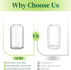 Hewory Glass Bud Vases for Flowers: Blown Modern Small Glass Vases for Centerpieces Set of 24, Mini Clear Bulk Flower Vases for Wedding Party Events Home Decor Floral Arrangements (Not Include Flower)