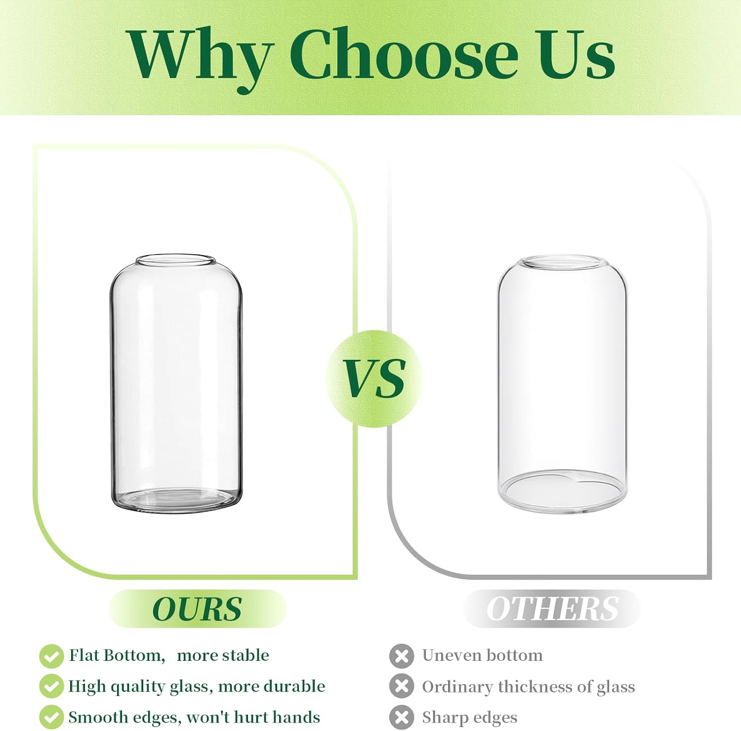 Hewory Glass Bud Vases for Flowers: Blown Modern Small Glass Vases for Centerpieces Set of 24, Mini Clear Bulk Flower Vases for Wedding Party Events Home Decor Floral Arrangements (Not Include Flower)