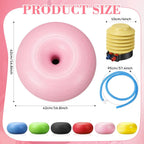 2 Pack Inflatable Yoga Ball Chairs Classroom Office, 17.3 inch Donut Anti Slip Stability Exercise Balls, Portable Flexible Seating Adults, Duty PVC Balance Stools Fitness Core Training
