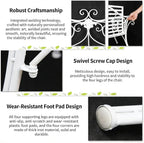 Cast Iron Garden Bench, All Weather Outdoor Patio Furniture, Multifunctional Compact Lounge Chair for Porch Balcony Bedroom Living Room