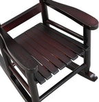 Kids Rocking Chair, Solid Wood Toddler Rocker, Indoor Outdoor Durable Children's Rocking Chair, Safe Anti-Tipping Design for Playroom, Bedroom, Backyard, Nursery (Black)