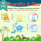 YATOJUZI Mini Dinosaur Figures Easter Egg Fillers Resin Animals to Hide Cute Trinkets Tiny Small Plastic Dinosaurs Figurines in Bulk Wholesale for Vase Fillers Party Favors Centerpiece Decorations