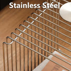Modern Square Stainless Steel Side Table,Retro Geometry Metal End Table,Stackable Wire Cube Storage Rack for Living Room,Office,Bedroom Nightstand