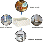 Storage Bin for Shelves Rectangle Closet Baskets Foldable Box with Handles, Gray Storage Bins, Storage Boxes for Home Office Car Dormroom