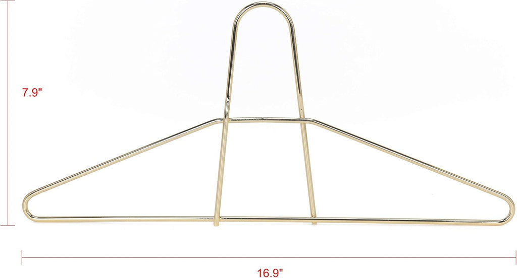 Quality Hangers Metal Hangers – Heavy Duty Hangers – Anti Theft Wire Hangers Suitable for Suits Coat Jacket – Hangers for Shuls Gyms Retail Stores Hotels – Can Carry Up to 200LBs (Gold, 60 Pack)