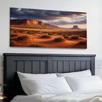 30"x 60" Canvas Wall Art Red Desert Mesa Landscape Dramatic Clouds Golden Light Framed Pictures Painting Prints Large Wall Art for Living Room Bedroom Abstract Home Wall Decor Artwork