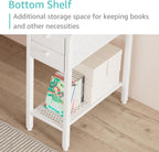 Lufeiya White Small Desk with Drawers - 40 Inch Computer Desk for Small Space Home Office, Modern Simple Study Writing Table PC Desks