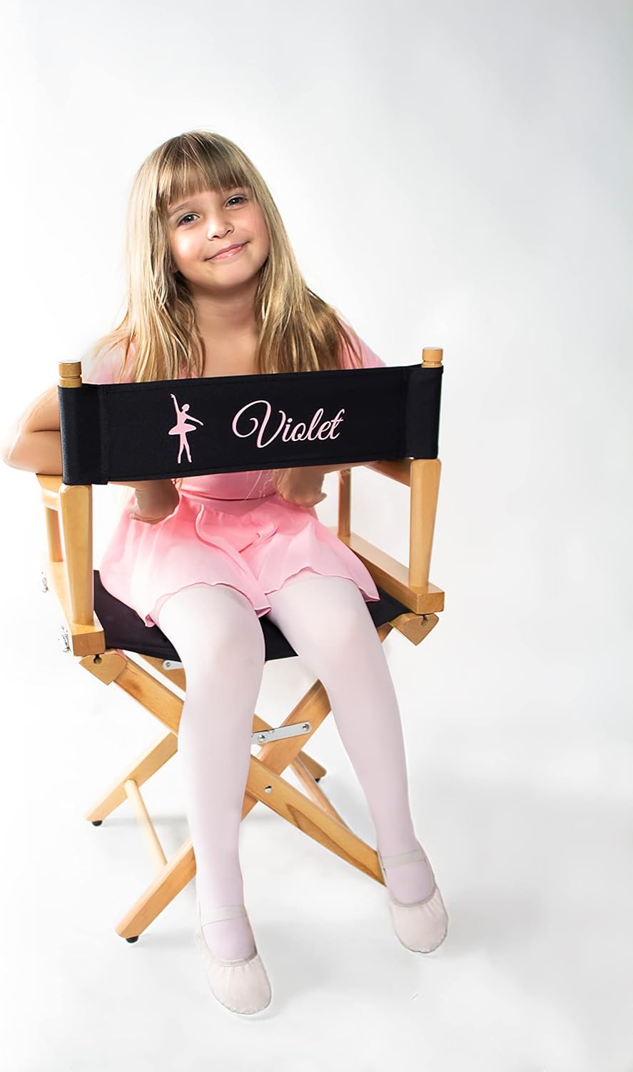 Filmcraft Junior Director's Chair - Kids and Pets - Shortest Professional Director's Chair 15.5" inch seat Height for Set, Stage and Studio