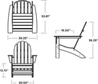 Polywood Vineyard Adirondack Chair, White