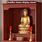 Meditation Altar Table with Storage – 31.5in Red Buddhist Shrine for Prayer & Relaxation, Decorative Prayer Stand Cabinet for Home Meditation & Spiritual Practices(Natural,50cm/19.6in)