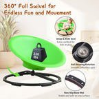 Spinning Chair for Autistic Kids, Sit and Spin Autism Toys for Age 3+, Sensory Swivel Chair Enhancing Motor Skills, Educational Indoor & Outdoor Toys (Green)