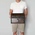 Nautical Cove Handmade Wooden Treasure Chest Storage Box – Deluxe Design with Real Leather Accents, Working Iron Lock & Skeleton Keys, Decorative Keepsake Chest (Large - 12 × 9 × 9")