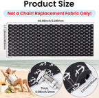GORGECRAFT 10oz-Fabric Beach Sling Patio Chairs Canvas Folding Chair Replacement 118*43cm Outdoor Chairs Cloth Replacements Portable Reclining Sling Chair Fabric for Summer Vacation Sunbathing Garden