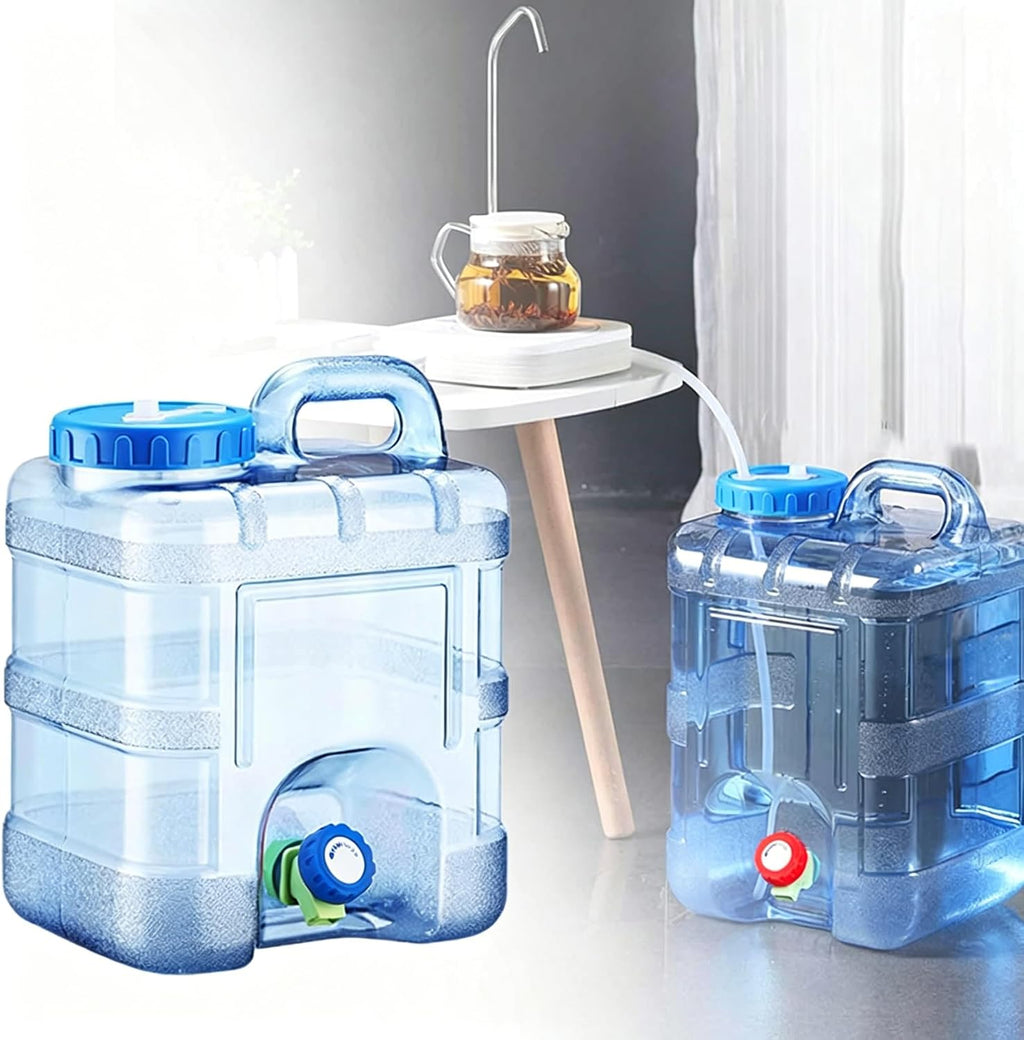 Generic 8 L Camping Water Tank with Faucet, Portable Water Storage Container with Tap for Outdoor Camping Hiking Car Travel Home Emergency Use (7.5L)