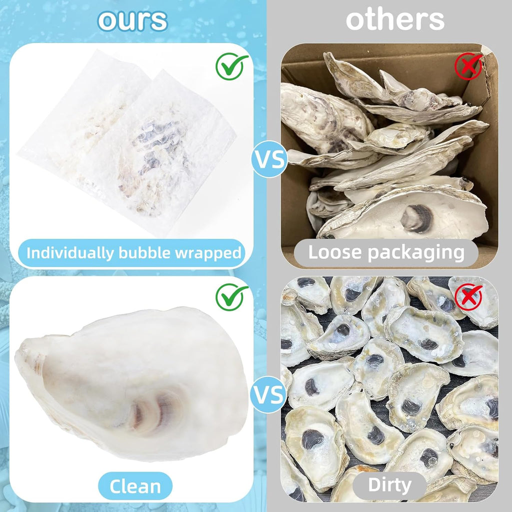 15Pcs Oyster Shells for Crafts, 4-5 Inch Natural Oyster Shells Bulk, Large Sea Shell for Crafting and DIY Painting, Beach Themes and Wedding Decor, Home Vase Fillers, and Xmas Ornaments